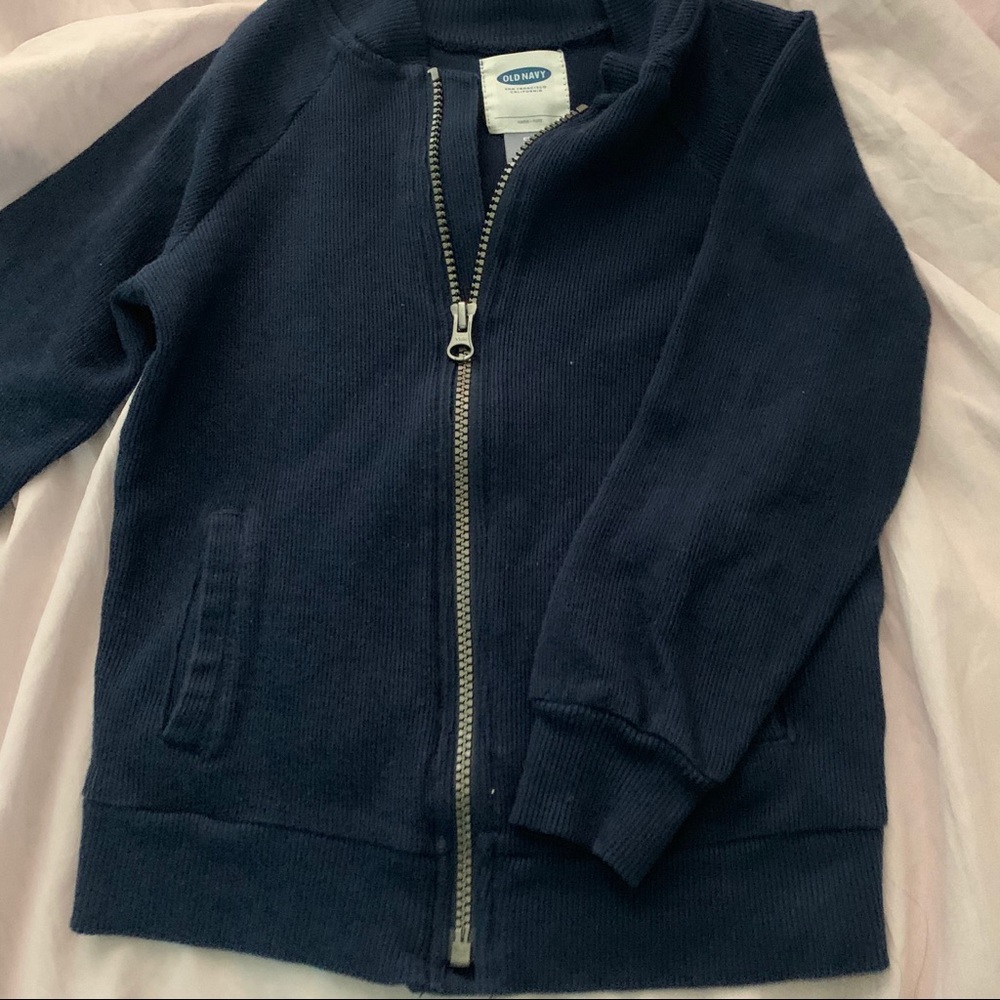 old navy blue zip up hoodie